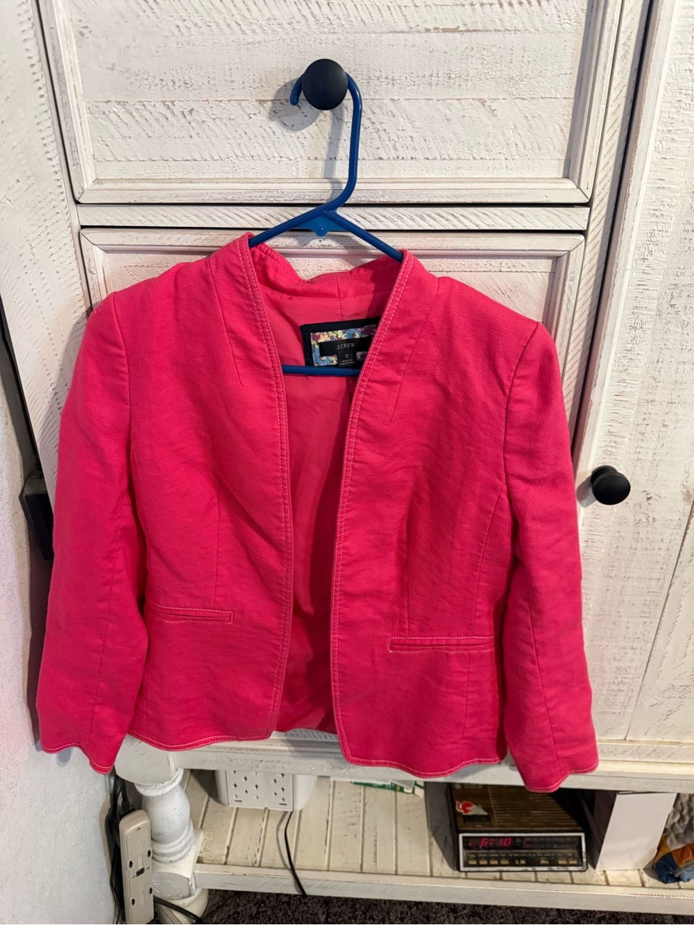 J. Crew Hot Pink Open-Front Blazer